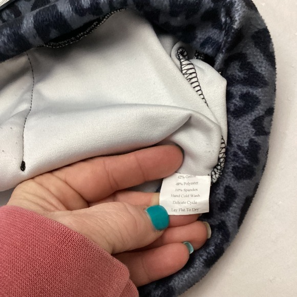 Crazy Train Leopard Print Geometric Pocket Quarter Zip Pullover Women's 2X - Picture 6 of 8